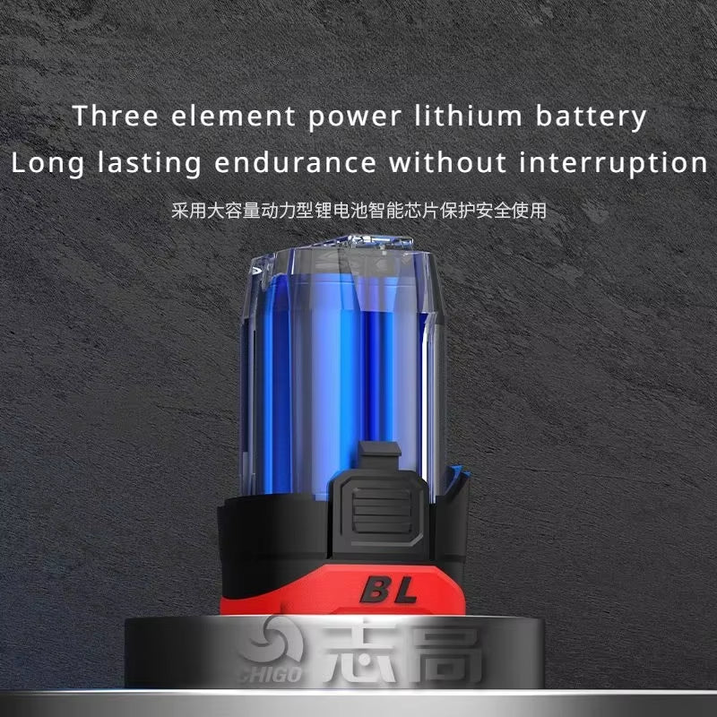 CHIGO Brushless Electric Drill Cordless Knockable Driller Driver 80N.M 18V Screwdriver Li-Ion Battery Electric Power Tools