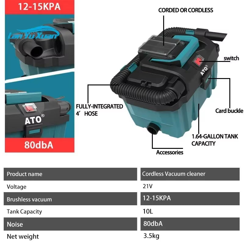 A8402 DIY Power Tools Double Speed Cordless Drill 3000Mah CE Cordless Car Vacuum Cleaner Tire Pump Inflation