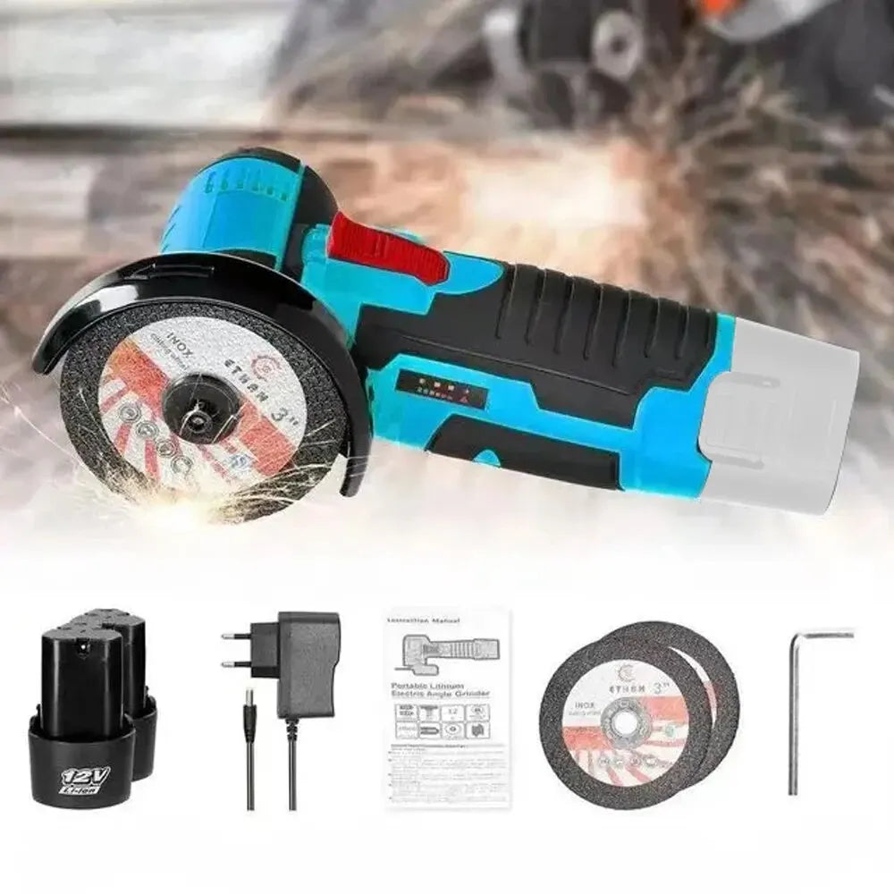 12V Mini Angle Grinder Rechargeable Grinding Tool Polishing Grinding Machine for Cutting Diamond Cordless Power Tools
