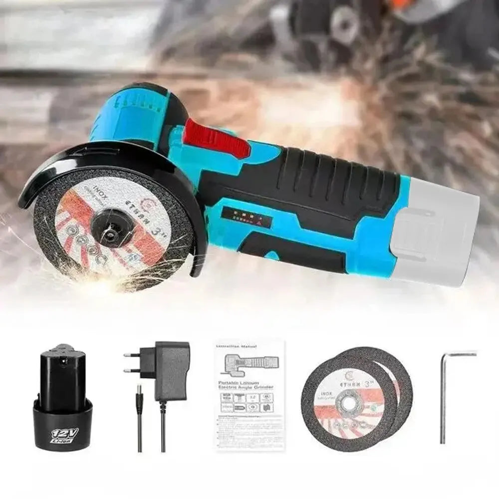12V Mini Angle Grinder Rechargeable Grinding Tool Polishing Grinding Machine for Cutting Diamond Cordless Power Tools