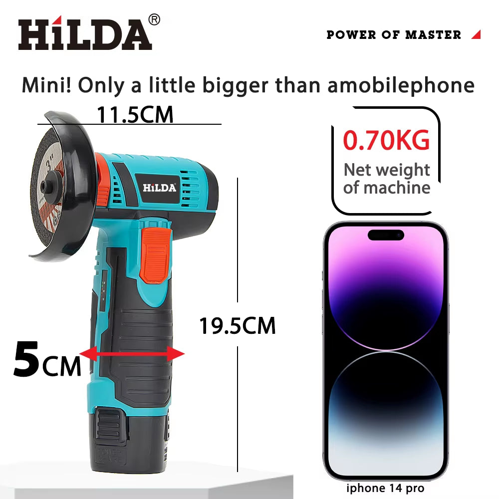 12V Mini Angle Grinder Rechargeable Grinding Tool Polishing Grinding Machine for Cutting Diamond Cordless Power Tools