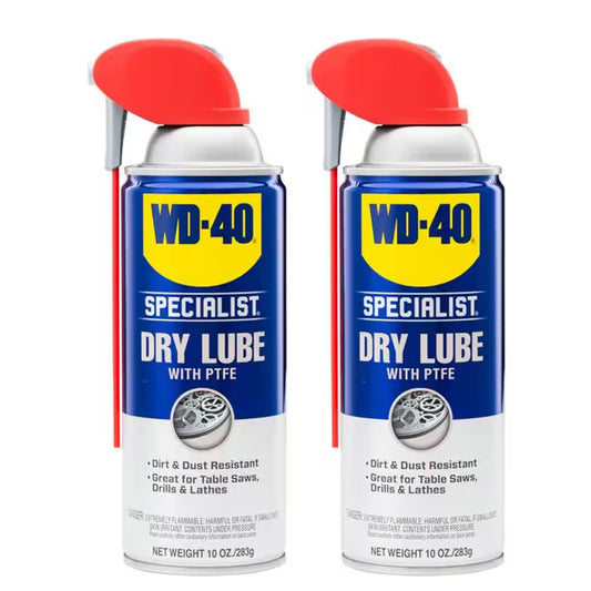 10 Oz. Dry Lube with PTFE, Lubricant with Smart Straw Spray (2-Pack)