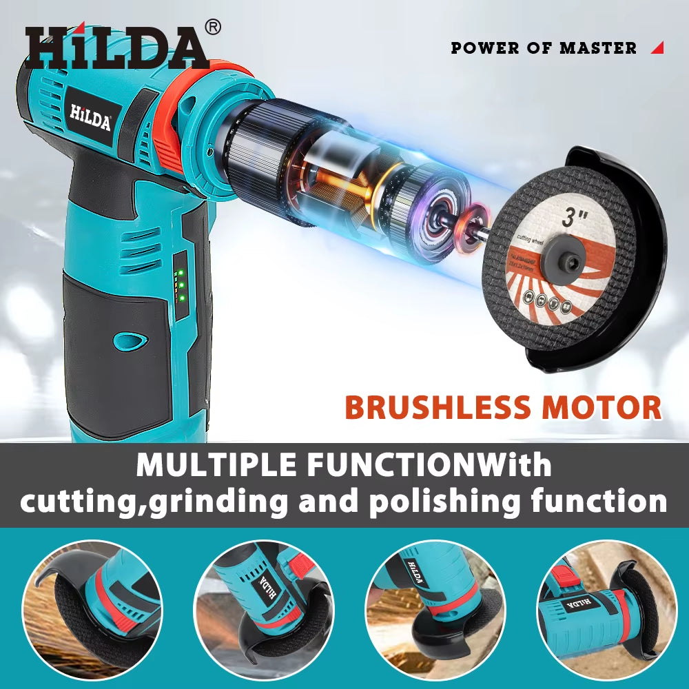 12V Mini Angle Grinder Rechargeable Grinding Tool Polishing Grinding Machine for Cutting Diamond Cordless Power Tools