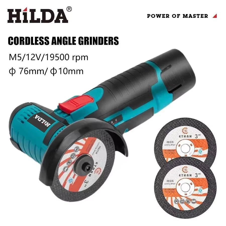 12V Mini Angle Grinder Rechargeable Grinding Tool Polishing Grinding Machine for Cutting Diamond Cordless Power Tools
